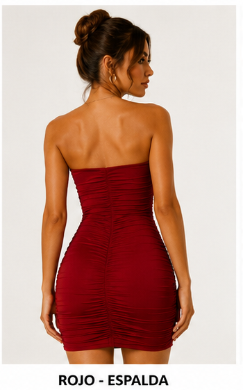 Vestido Elasticado Drapeado 2590